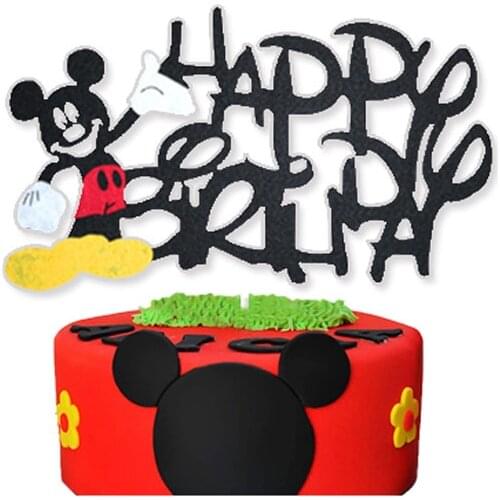 Cartoon Mickey Minnie Mouse DisposableCake Toppers Insert Flags Child Birthday Party Decoration Cake Decorative Gifts for Kids