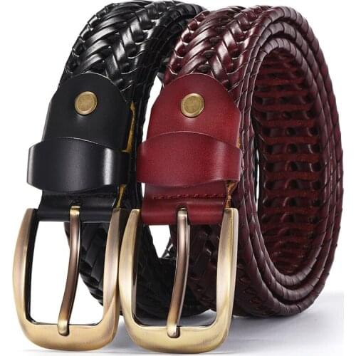 Mens belt, woven belt, handmade belt, Korean version, wild, simple, trendy, casual men and women couple belt