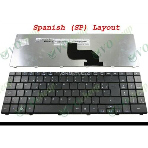 New Laptop keyboard for Acer Aspire 5332 5532 5534 5732 5732Z 5732ZG 5516 5517 Black TECLADO Spanish (SP) - MP-08G66E0-6981