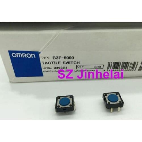 100pcs OMRON B3F-5000 Authentic original TACTILE SWITCH 1.27N,Key button 12*12*4.3mm сенсорный выключатель кнопка
