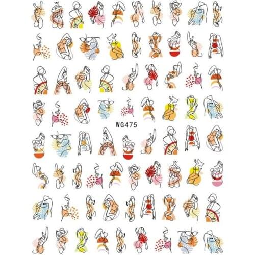 Fashion Nails Art Manicure Back Glue Decal Decorations Design Nail Sticker For Nails Tips Beauty