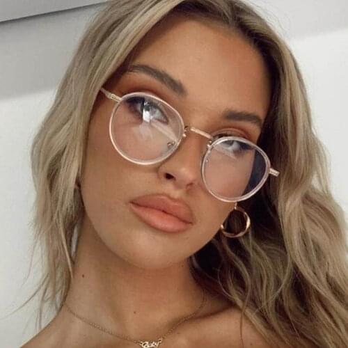Brand Gold Metal Eyeglasses Small Frame Clear Glasses Optical Womens Glasses Daily Myopia Nerd Round Glasses Frame Unisex