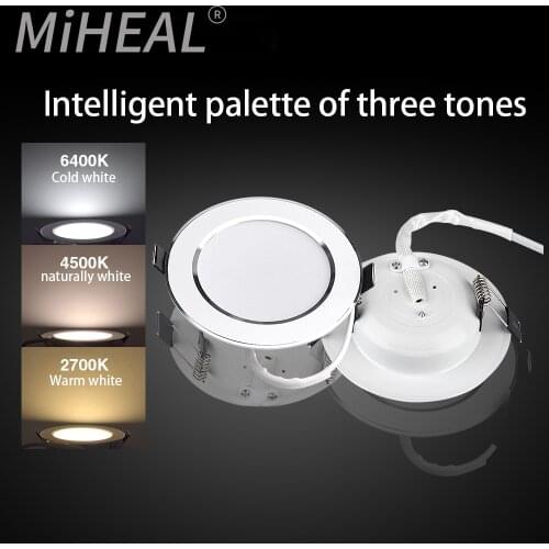 Led Downlight 5W 9W 12W 15W AC220V~240V Tricolor temperature Downlight led Ceiling Lamp Lights Home Indoor Lighting