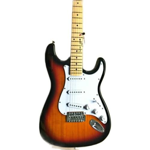 Top quality FPST-1002 3TS color OEM electric guitar, solid paulownia body ,white pick guard， maple fretboard , Free shipping