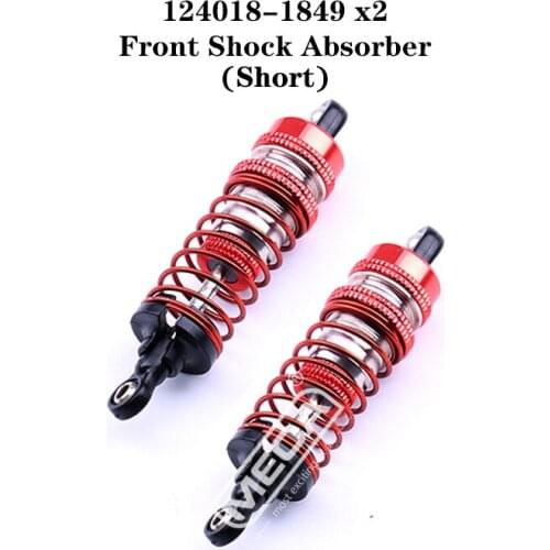 WLtoys RC Car Spare Parts 4WD 124018-1849 Metal Front Shock Absorber Short Set 1/12 Original Accessories