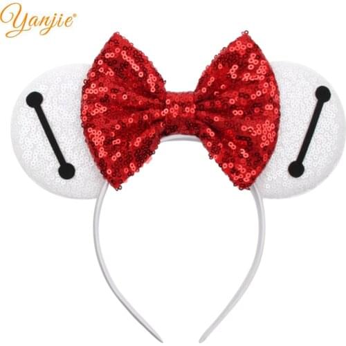 2021 New Classical Sequins Mouse Ears Hair Bow Women&Girl Headband One Size Hot-sale Festival Princess Hairband Hair Accessories