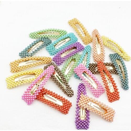 Vintage Women Colorful Simulated Pearls Hair Pins Stick Pink Yellow Blue Bridal Bride Wedding Hair Jewelry Accessories