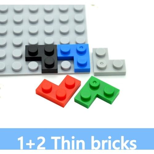 100PCS DIY Building Blocks Thin Figures Bricks 1+2 Dots Educational Creative Size Compatible With 2420 Plastic Toys for Children