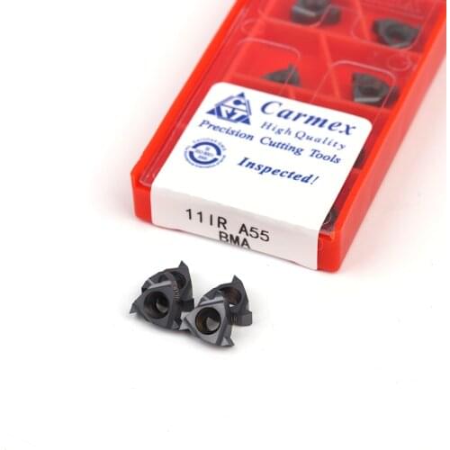 11IR 11ER ISO 0.5, 0.75 1.0, 1.25, 1.5, 1.75 A55 A60 BMAcnc turning carbide inserts turning threaded inserts