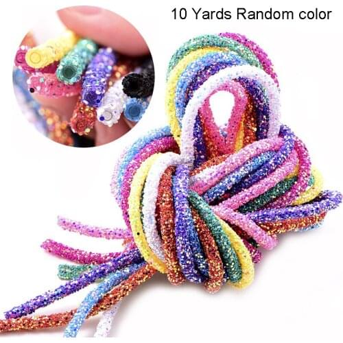 6mm Resin Glitter Rhinestones Rope Tube Cord String DIY Sandals Bracelet Necklace Garment Collar Craft Supplies Party Decoration
