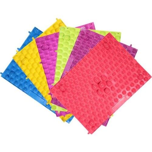 6Pcs Sensory Integration Toys Acupressure Therapy Foot Reflexology Mat Walking Massage Outdoor Fun Puzzle Games Play Floor Mats