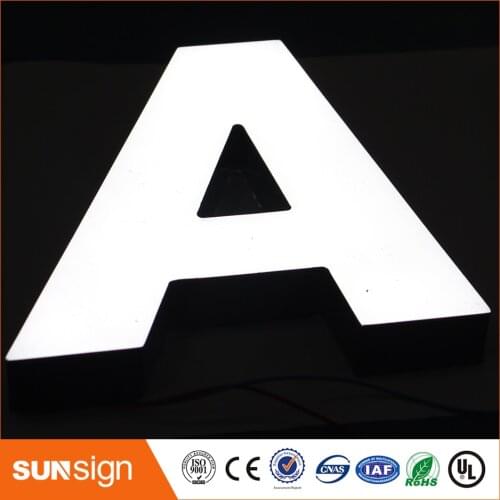 Frontlit signage acrylic lighting letter