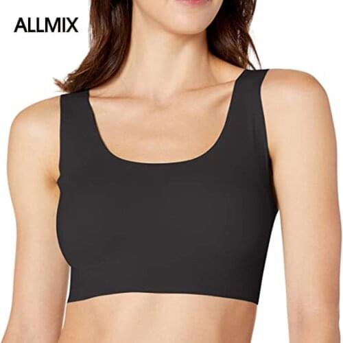 ALLMIX Sexy Tops Womens seamless Bra Have Pad Brassiere Underwear chest sleep sports bra vest S-6XL Top Cotton Bralette
