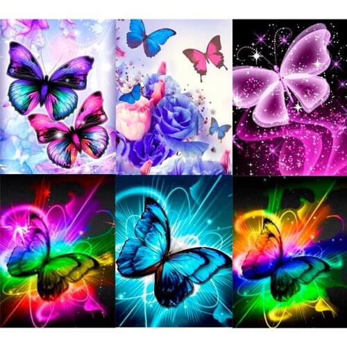 5D DIY Full Square Drill Diamond Painting Animal Butterfly Mosaic Diamond Embroidery Decor Home Handmade Gift