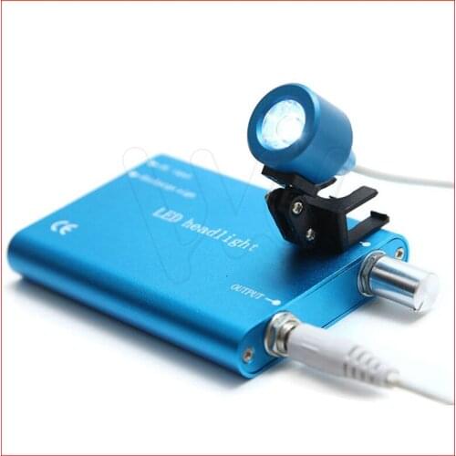 Bule Portable LED Head Light Lamp for Dental Surgical Medical Binocular Loupes