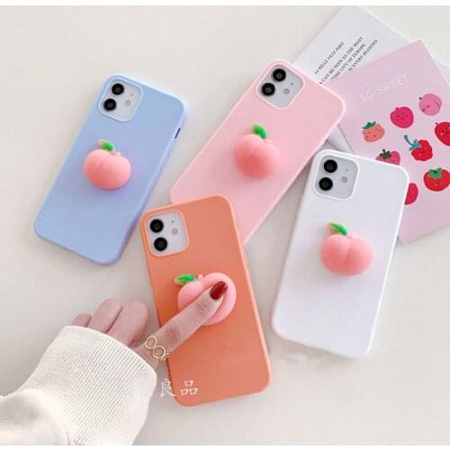 3D Punky Peach Silicon TPU Case for Samsung Galaxy A10 A20 A30 A50 A70 S7 Edge S21 Ultra S20 FE S8 S9 S10 Plus S10E Phone Cover
