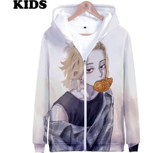 Childrens jacket Mange Tokyo Revengers Jackets Coat 3D Anime Clothes Sano Manjirou Ken Ryuguji Haori Hoodie Autumn Winter Coat