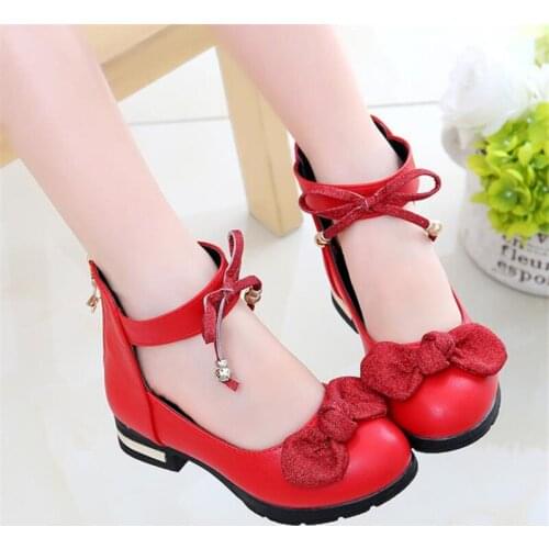 Princess Disney childrens shoes, leather shoes, the new 2021 soft bottom shoes cuhk childrens little girl nude shoes