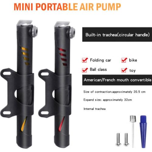 Mountain road bike pump mini portable small pump basketball inflatable tube aluminum alloy 120PSI