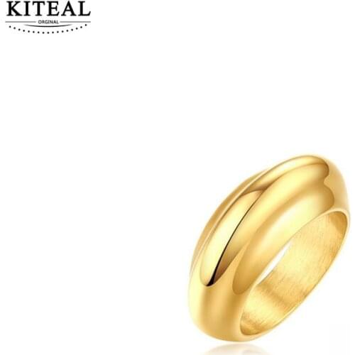 KITEAL Fashion Design Gold color size 6 7 8 Maiden engagement ring Geometric ins Jewelry on the neck love