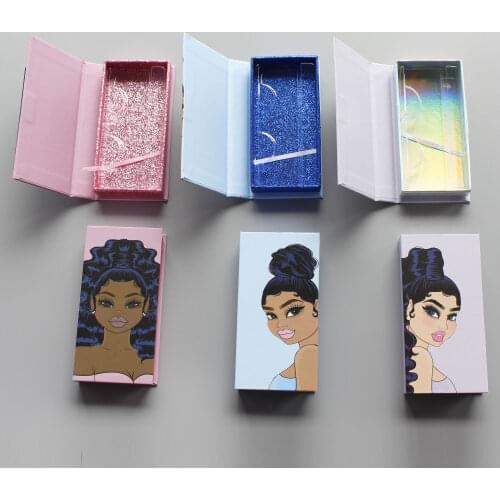 Eyelashes Boxes Wholesale Empty Eye Lash Packaging With Clear Tray Bulk 3-50 pcs Custom Logo Luxury 25mm Mink Lash Case Package