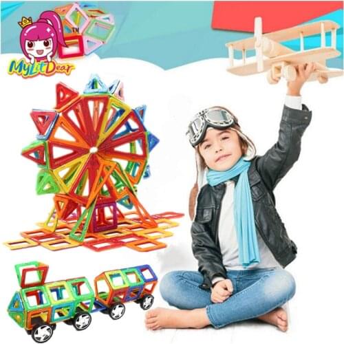 2017 MylitDear 70Pcs Cartoon Magnetic Designer Bricks Magnetic Building Blocks Toys For Children Adult Develop Toys