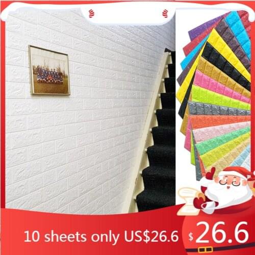3D Wall Stickers Imitation Brick panels Bedroom Decor Waterproof Self-adhesive Wallpaper Living Room Kitchen TV Backdrop Decor