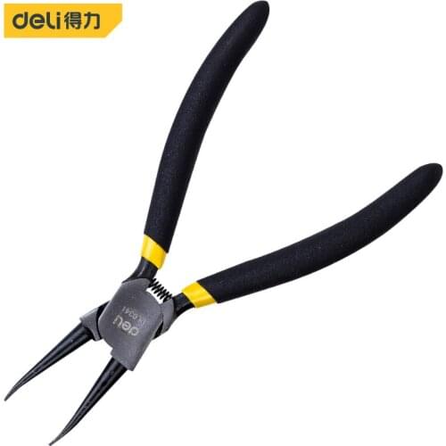 Deli Professional Multi Inches Internal Circlip Pliers External Bend Clamp Point Shaft Snap Ring Bent Nose Repair Hand Tools