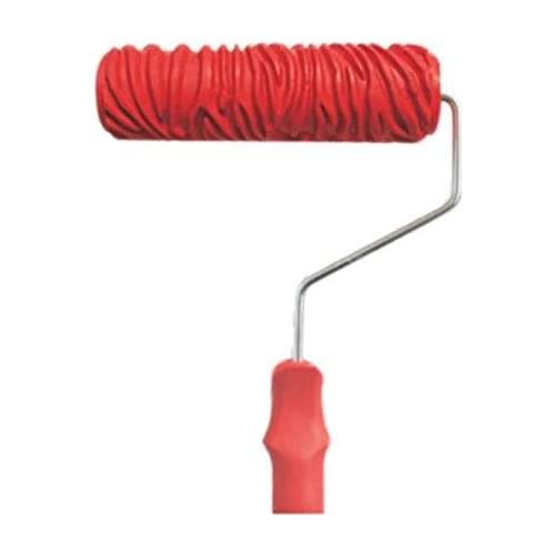 7 Inch Embossed Zebra Stripe Painting Roller with Handle DIY Easy to Operate Painting Brush Tool Wall Painting