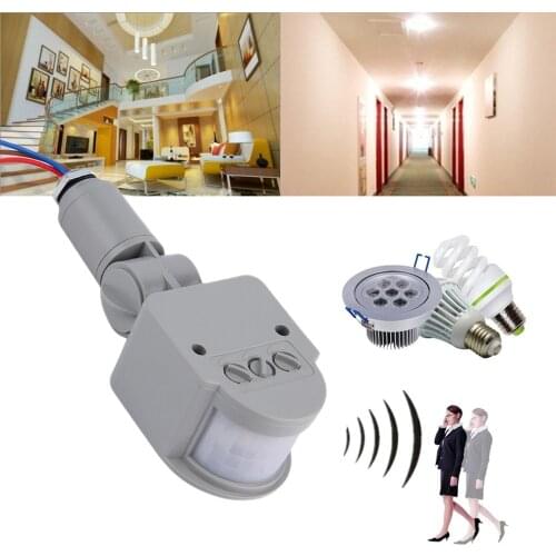 LED Motion Sensor 220V 110V 12V Sensor Light Switch Outdoor Automatic Infrared PIR Movement Detector Wall Mount Timer NEW