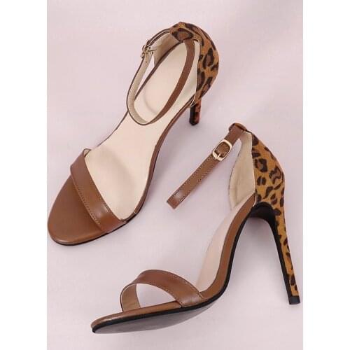 TGHDOF 2021 Summer New Chain Ankle Strap Sandals Women Sexy Open Toe Thin High Heels Sandals Female Buckle Strap Wedding Shoes