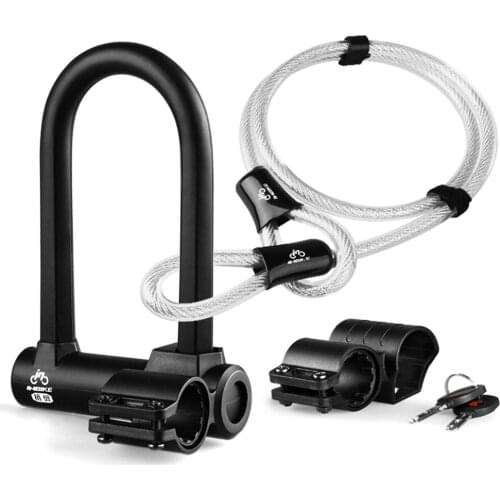 Bike Accessories Waterproof Bicycle Anti Theft Stainless Steel Road Bike Vehicle U Lock Cycling Accessories Motorcycle Lock