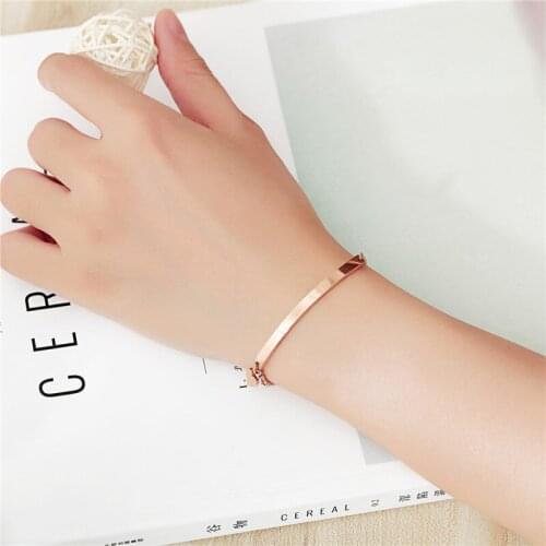 Japanese Korean Love YSM B369 Jewelry 2021 Trend Stainless Stee Bracelet For Women Rose Gold Adjustable Telescopic Bracelet