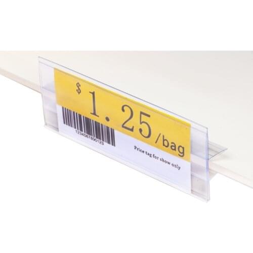 Label Clip Classification Tag Pvc Gripper File Holder Index Label Strip for Organize and Distinguish Merchandise