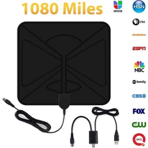 1080 Mile 4K 1080P Digital TV Antenna For DVB-T TV HDTV Antenna Aerial Satellite Receiver With USB Single Amplifier TV Adapter