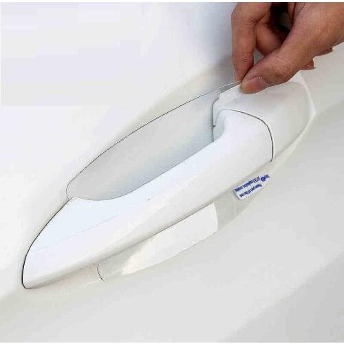 Angelguoguo Car 4pcs Door Handle Protective Transparent Film Car Sticker Fit for Mercedes Ben C/2016 E/GLK/GLE/GL/ML class Style