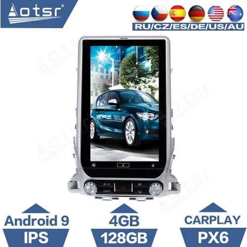 AOTSR Tesla Car Radio For Toyota Land Cruiser 200 Android 9 Multimedia Touch Screen LC200 2016 - 2019 GPS Navigation PX6 Player