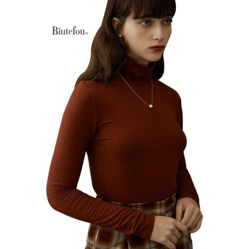 【Biutefou】2021 Autumn Women Original Design Long Sleeve Turtleneck Sweater