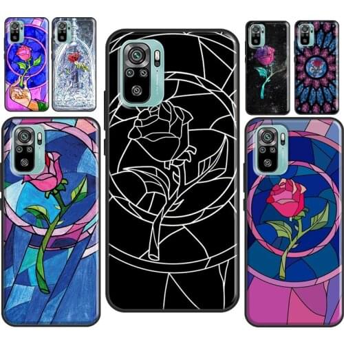 Stained Glass Rose Galaxys For Xiaomi Redmi Note 10 9 Pro 7 8T 9S Note 8 Pro Case For Redmi 9A 9 9C 9T K40 Coque