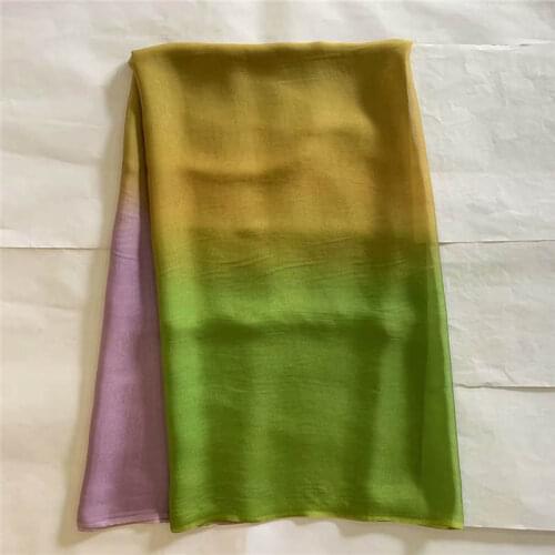 CWE/ 2021 African Fashion Design Silk chiffon gradient Fabric for African Wedding Dress Clothe 5 Yards/pc! (02116