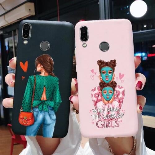 For Huawei Y9 2019 Case 6.5" Cute Baby Fashion Girls Soft Silicone Slim Matte Cover Phone Cases Huawei Y9 Prime 2019 Back case
