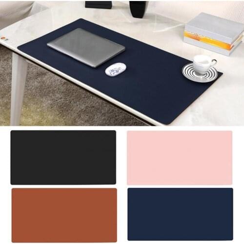 Gaming Mouse Pad Solid Color Waterproof Faux Leather Large Non-Slip Mouse Mat for Desktop Computer