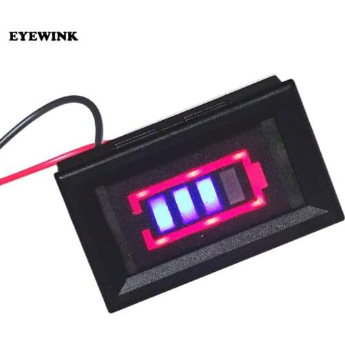 2S 3S 4S Lithium Battery Capacity Indicator Red Blue Power Charge Level Tester Dual Display LED Digital Voltmeter lipo