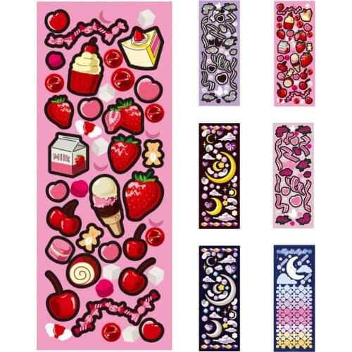 Korean Plaid Ribbon Love Heart Stickers DIY Scrapbook Junk Journal Stationery Mobile Phone Computer Party Decoration Sticker