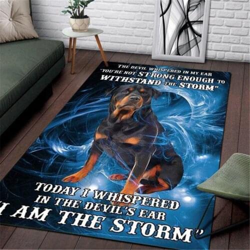 Rottweiler Area Rug 3D Printed Rug Floor Mat Rug Non-slip Mat Dining Room Living Room Soft Bedroom Carpet