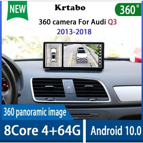 Krtabo 8.8 inch Android 10 System Car radio Multimedia player HD Screen 360 camera For Audi Q3 2013-2018 WIFI BT navigation