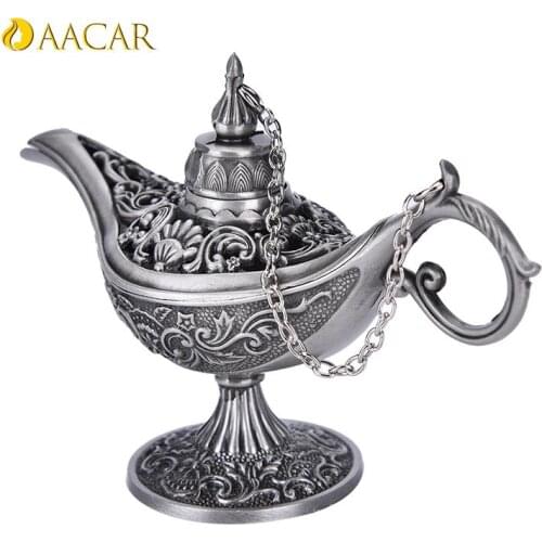 Lamps Tea Pot Genie Lamp Vintage Retro Toys/Alloy Copper Incense Holder Gift Home Incense Burners Antique Style Fairy Tale