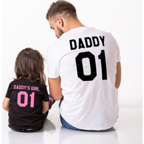 Summer Family Matching Clothes DADDY And DADDYS GIRL T-Shirt Family Clothes Father and Daughter T Shirt for Girl Mens T-shirt