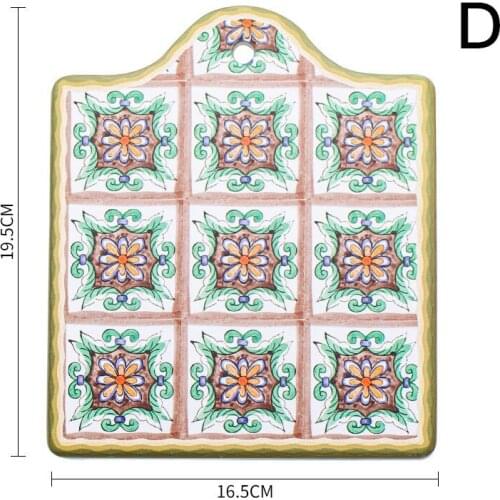 Moroccan Ceramic Trivet Pot Holder Non-Skid Heat Insulation Hot Pot Pad Mug Cork Mat Cork Holder Bowl Coasters JW