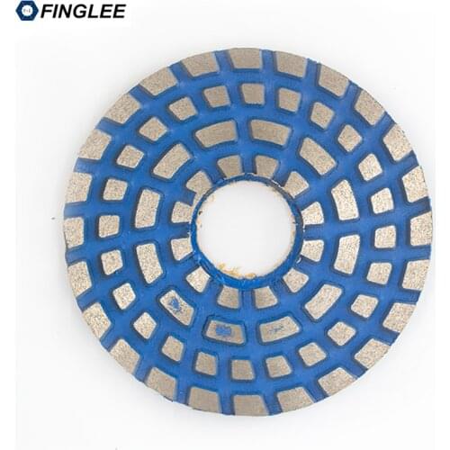 FINGLEE 3 Inch/4 inch Metal Bond Granite Polishing Pads for Grinding Conrete,Granite,Marble,Stone,Ceramic,Terrazzo